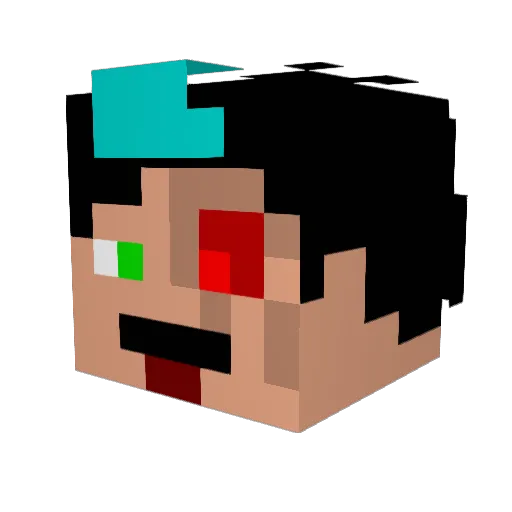 Xeon777 Minecraft avatar head, 3D render