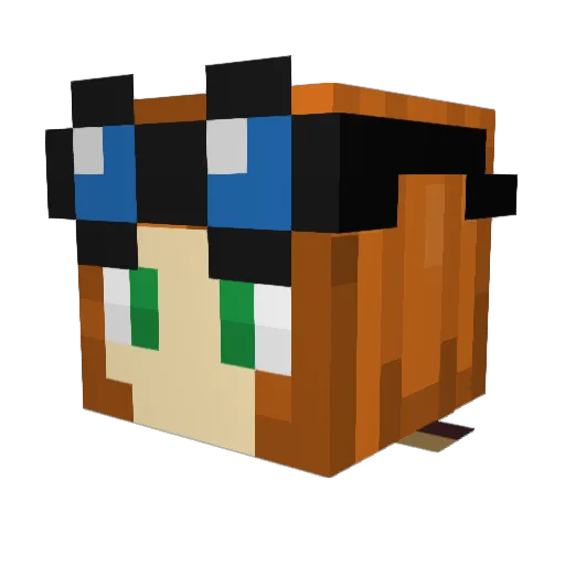 Xeonus Minecraft avatar head, 3D render