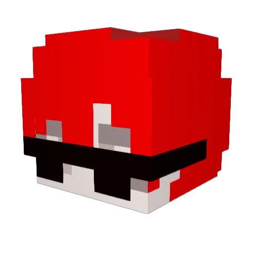 Xeonwoo Minecraft avatar head, 3D render