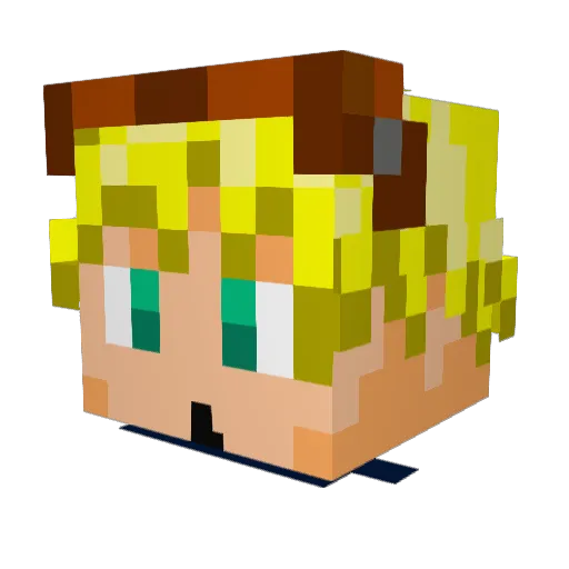 Xeoshire Minecraft avatar head, 3D render