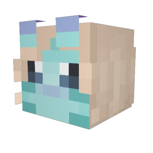 XephiArnos Minecraft avatar head, 3D render