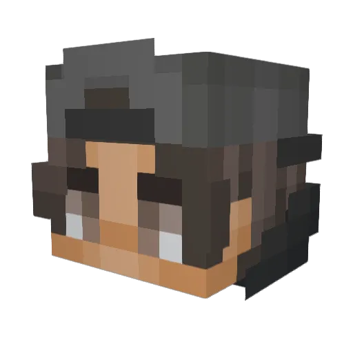 Xephinos Minecraft avatar head, 3D render