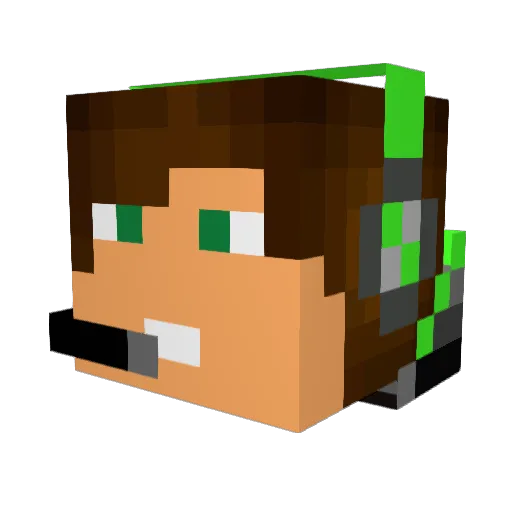 XephoXz Minecraft avatar head, 3D render