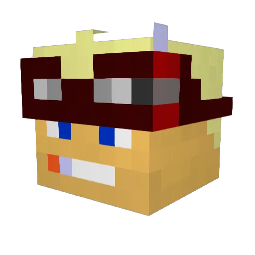 Xephoid Minecraft avatar head, 3D render