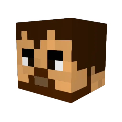 Xephos100 Minecraft avatar head, 3D render