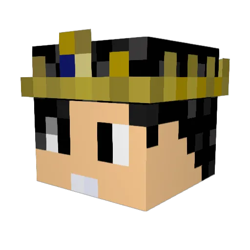 Xeqiel Minecraft avatar head, 3D render