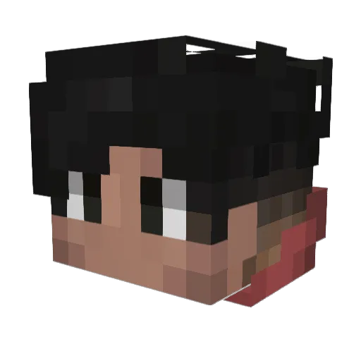 Xerac Minecraft avatar head, 3D render