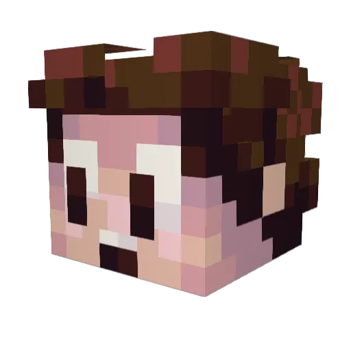 Xeracaius Minecraft avatar head, 3D render