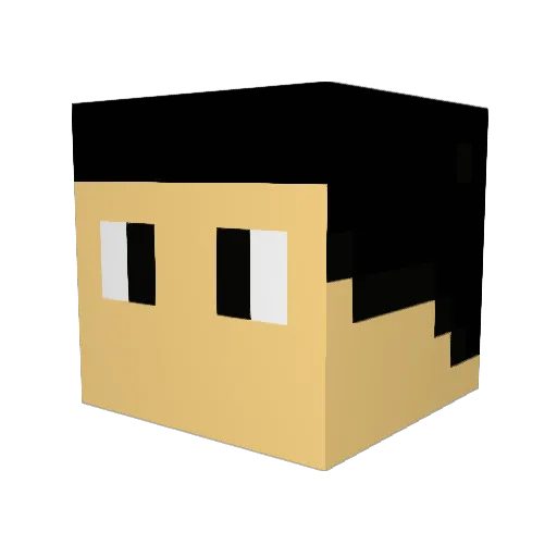 Xeracles Minecraft avatar head, 3D render