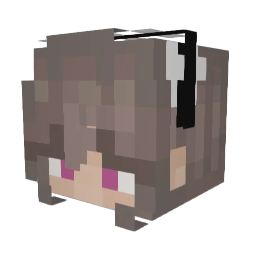 Xeraluna Minecraft avatar head, 3D render