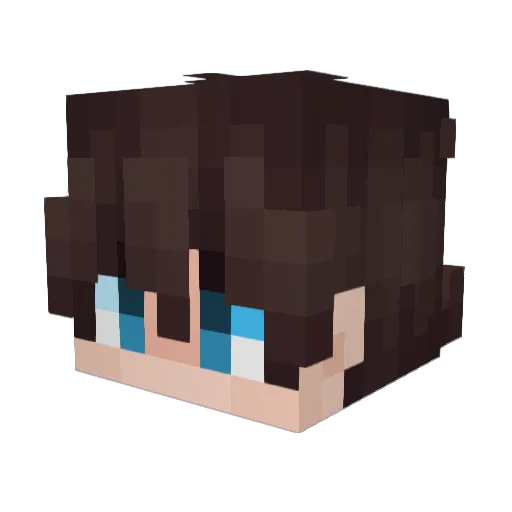 Xerazon Minecraft avatar head, 3D render
