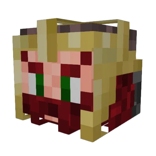 Xerbrex Minecraft avatar head, 3D render