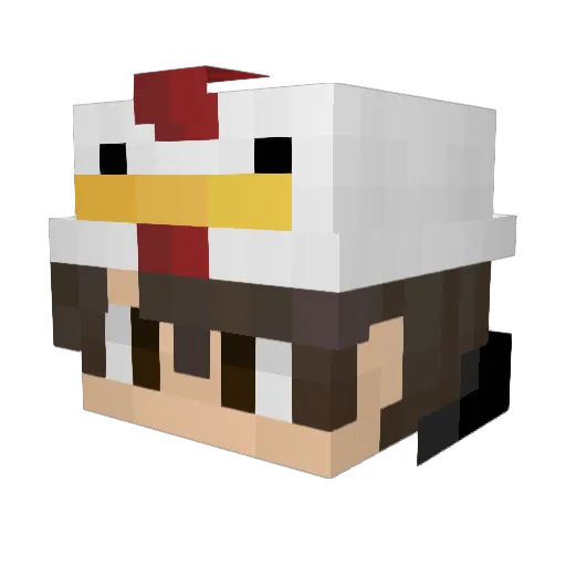 Xeren2 Minecraft avatar head, 3D render