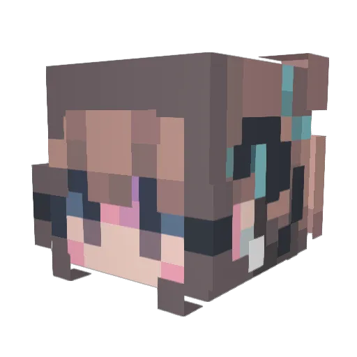 Xerention Minecraft avatar head, 3D render
