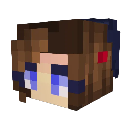 Xergre Minecraft avatar head, 3D render