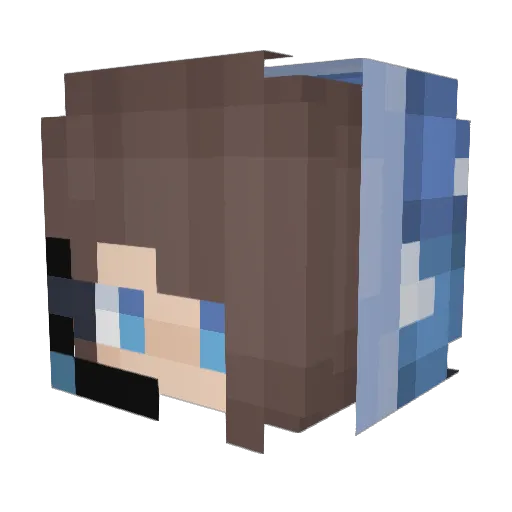XeriaX Minecraft avatar head, 3D render