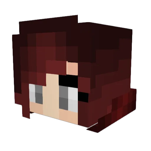 XerioKazatan Minecraft avatar head, 3D render