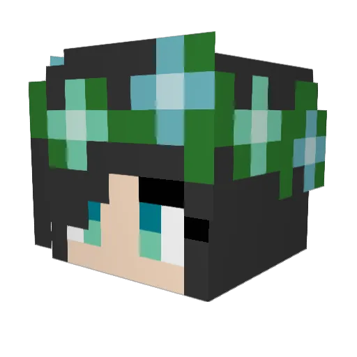 Xerisi Minecraft avatar head, 3D render