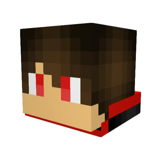 Xerneas2001 Minecraft avatar head, 3D render