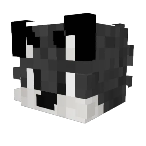 Xerneas34 Minecraft avatar head, 3D render