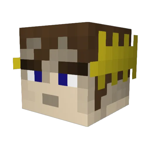 XerneasMaster Minecraft avatar head, 3D render