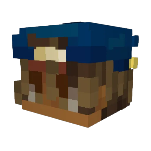 Xernoo Minecraft avatar head, 3D render