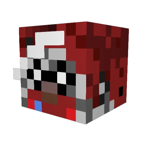 Xero0os Minecraft avatar head, 3D render