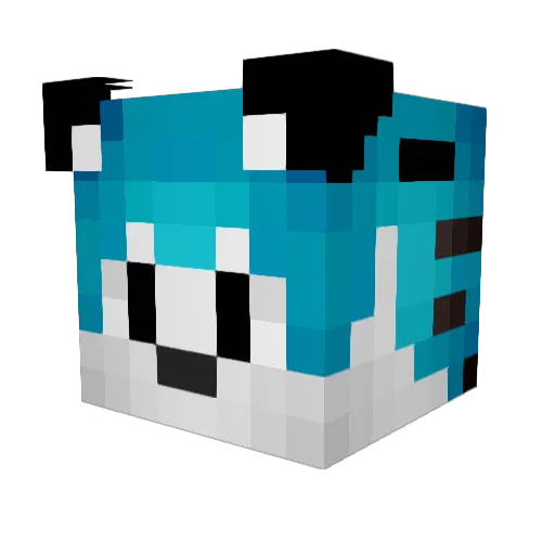 XeroAftershock Minecraft avatar head, 3D render
