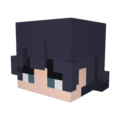 XeroM0 Minecraft avatar head, 3D render