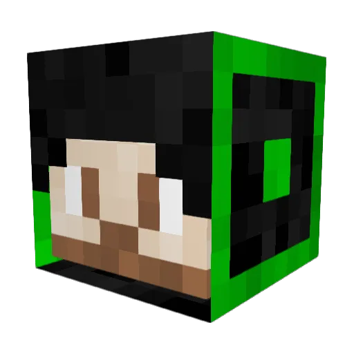 XeroMaverick Minecraft avatar head, 3D render