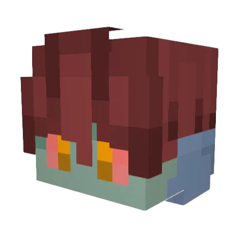 Xero_Time Minecraft avatar head, 3D render