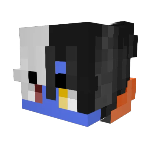 Xero_zen Minecraft avatar head, 3D render