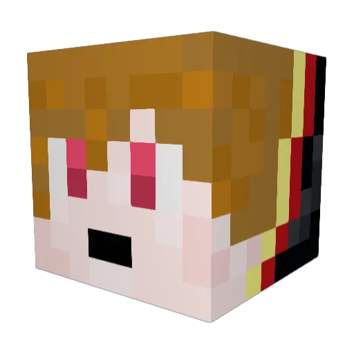 Xerofive Minecraft avatar head, 3D render