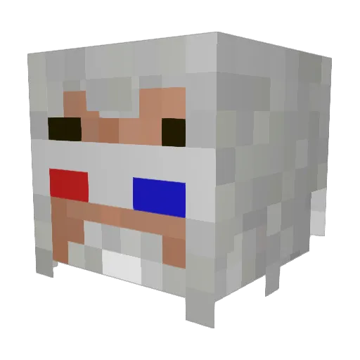 Xerokx Minecraft avatar head, 3D render