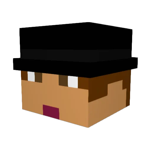Xerolan Minecraft avatar head, 3D render
