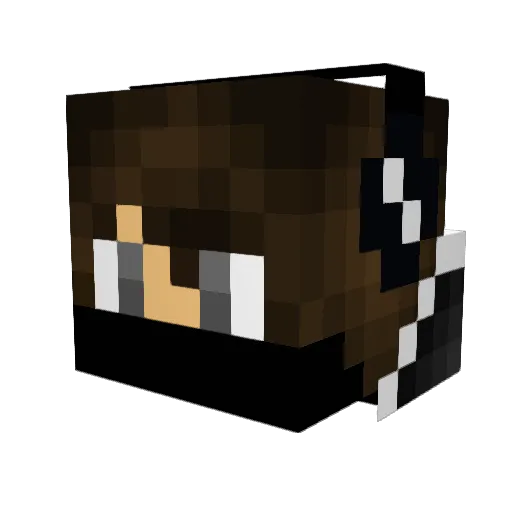 Xeromat Minecraft avatar head, 3D render