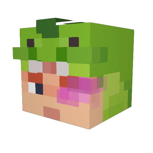 Xeron39 Minecraft avatar head, 3D render