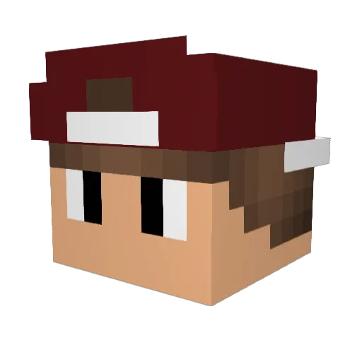 Xeronios Minecraft avatar head, 3D render