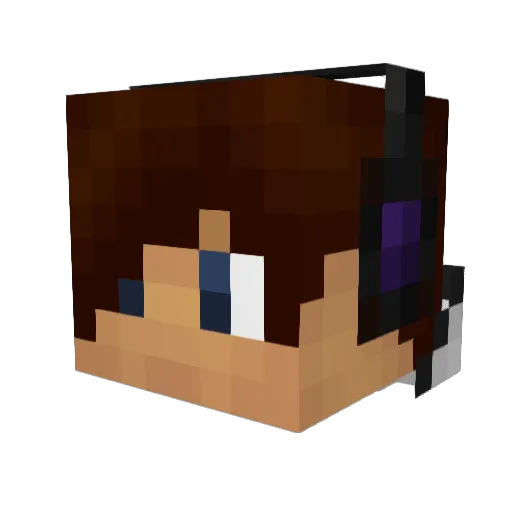 Xeronium Minecraft avatar head, 3D render