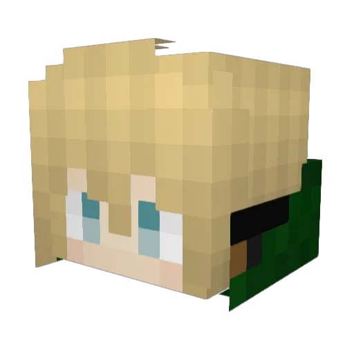 Xerosis123 Minecraft avatar head, 3D render
