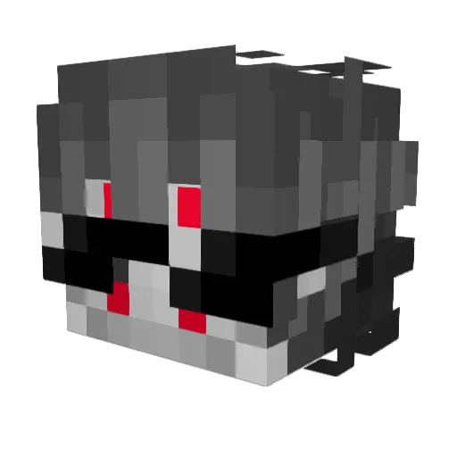 Xerotype_ Minecraft avatar head, 3D render