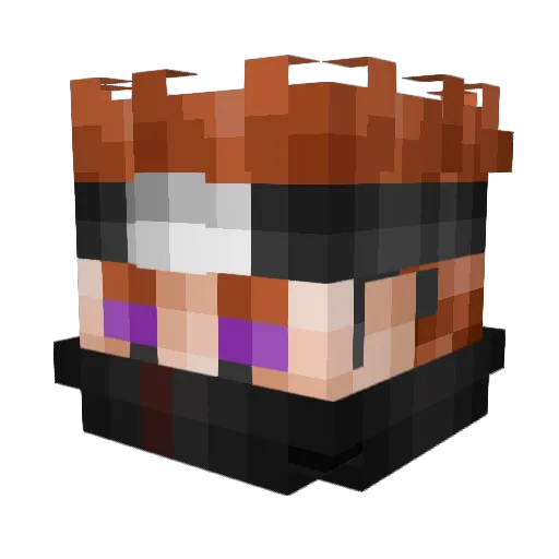 Xerozky Minecraft avatar head, 3D render