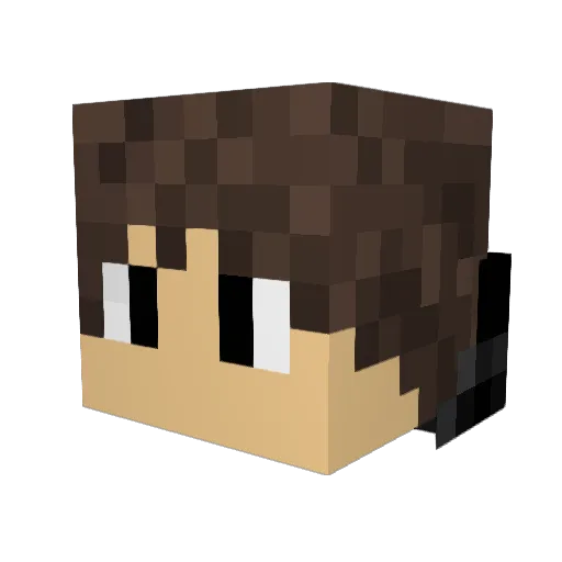 Xerticle Minecraft avatar head, 3D render