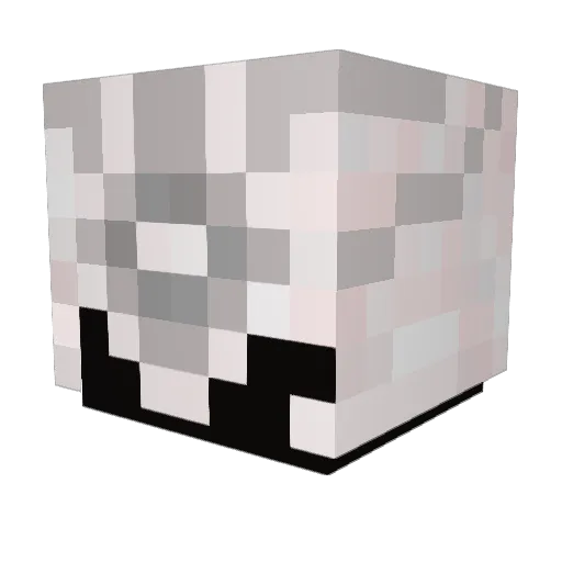 Xertiv Minecraft avatar head, 3D render