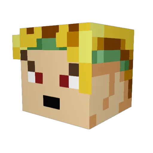 Xertuc Minecraft avatar head, 3D render