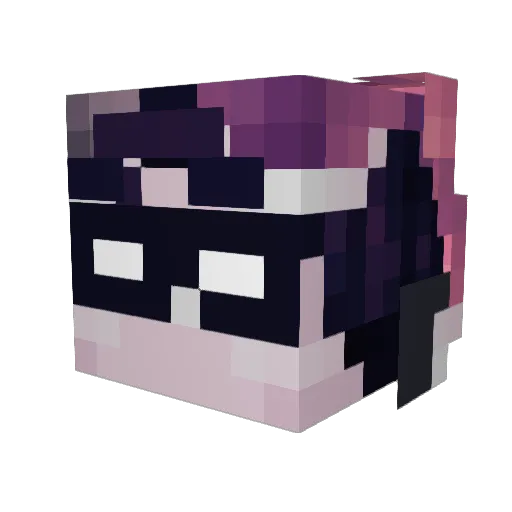 Xertwel Minecraft avatar head, 3D render