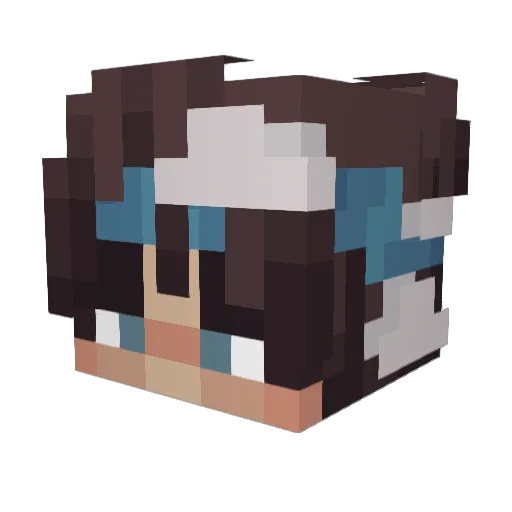 Xerxcell Minecraft avatar head, 3D render