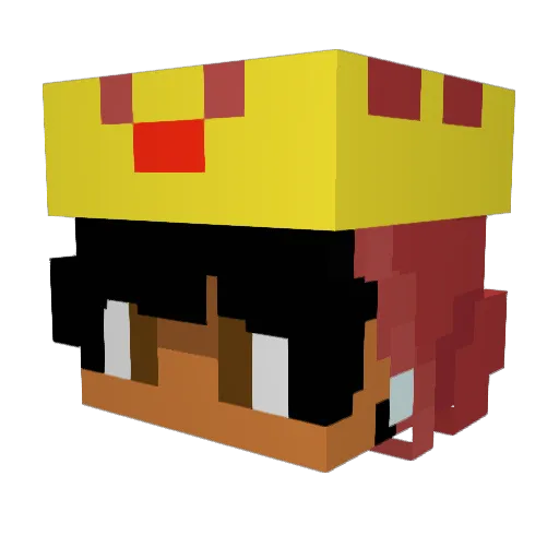 Xethios Minecraft avatar head, 3D render