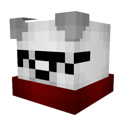 Xetonide Minecraft avatar head, 3D render