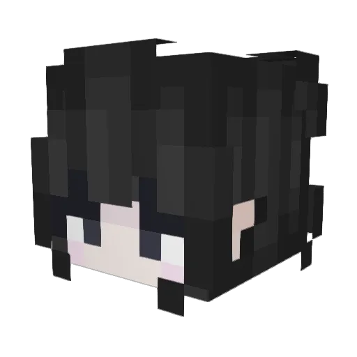 Xewitivi Minecraft avatar head, 3D render